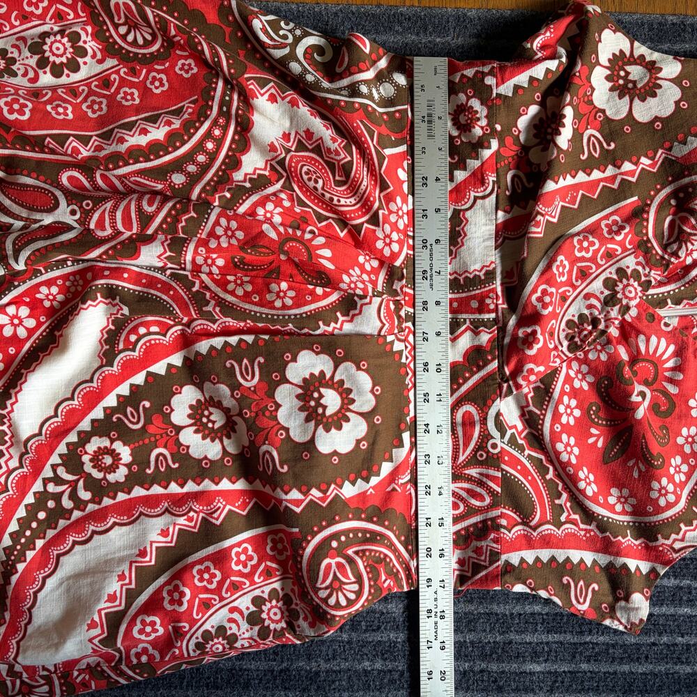 Talbots Paisley Floral Cotton Fit & Flare Dress Size 14 - Picture 8 of 9